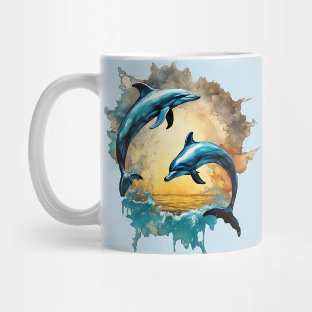 Ocean Serenade: Dolphin Dreams by Thompson Prints